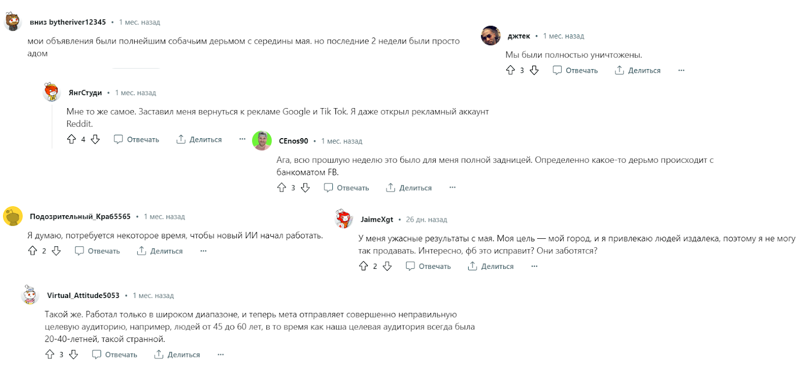 Пользователи Reddit об обновлении алгоритма