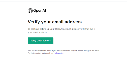 Подтверждение почтового адреса - один из шагов для регистрации в chat gpt  