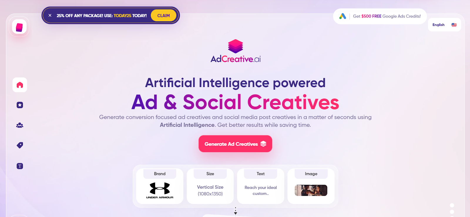 AdCreative.AI - безлимитный сервис для написания текстов